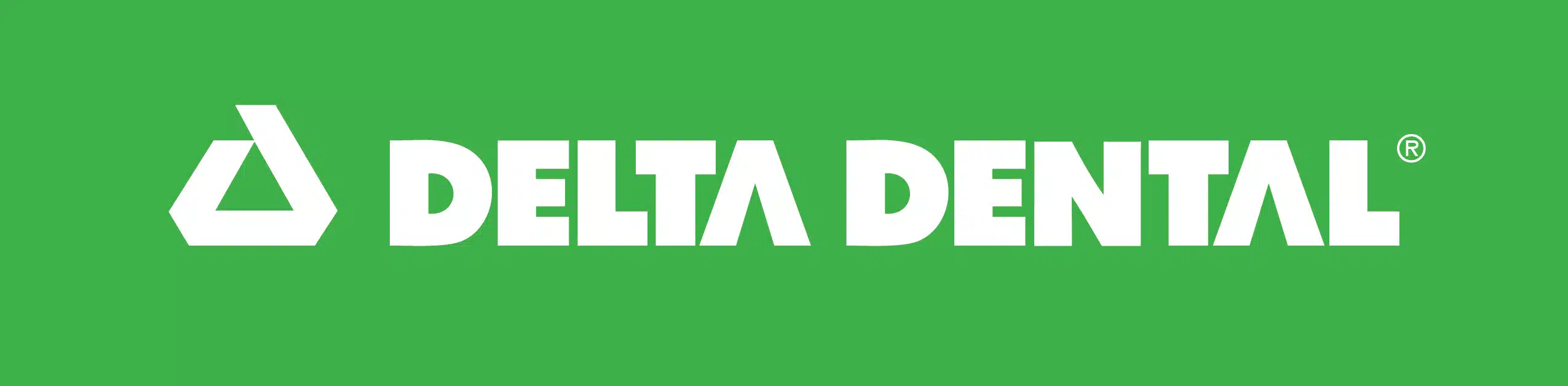 Green and white Delta Dental logo banner