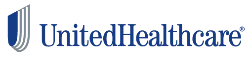 United Healthcare logo in white, blue, and gray